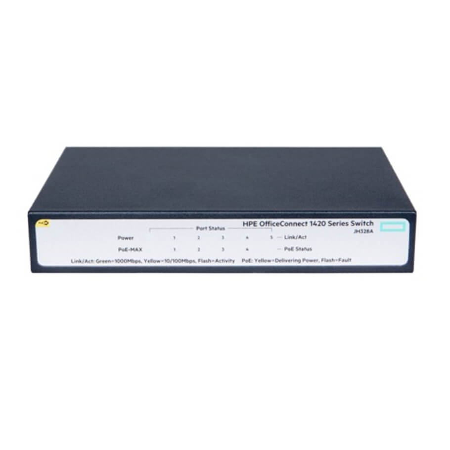 HPE 1420 OfficeConnect 5-port GE PoE+ Switch JH328A